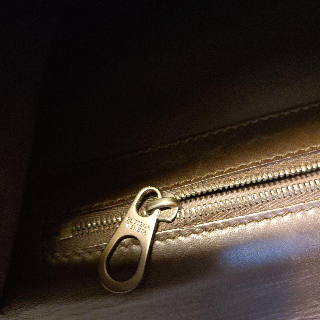 BOTTEGA　ダークブラウン レザー ビジネスバッグ 編み込みデザイン