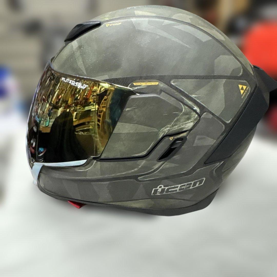 アイコン　エアーフライト バトルスカー2 XL 取説とクリアシールドと袋付き