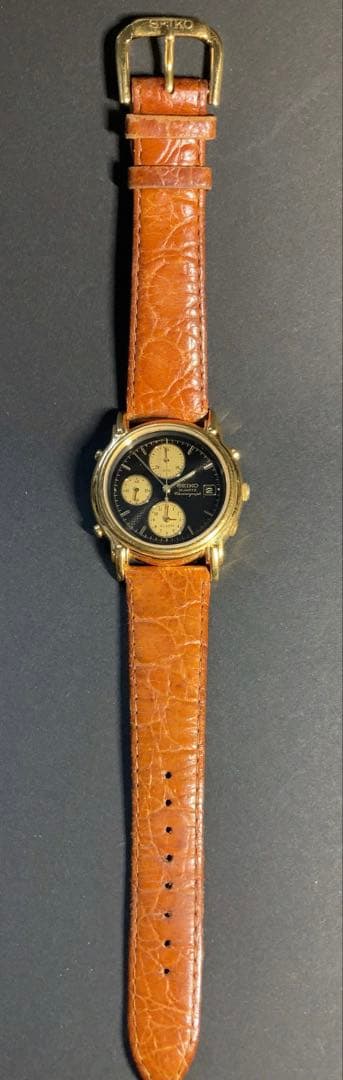 SEIKO 7T32-7B70 Chronograph ゴールド ブラック