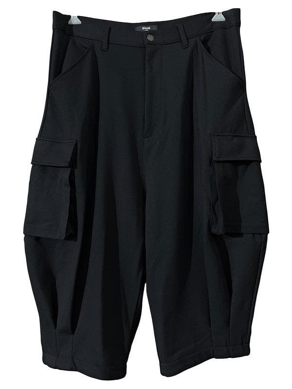 美品 23SS グラム クロップド サルエル カーゴ パンツ 黒 ブラック L