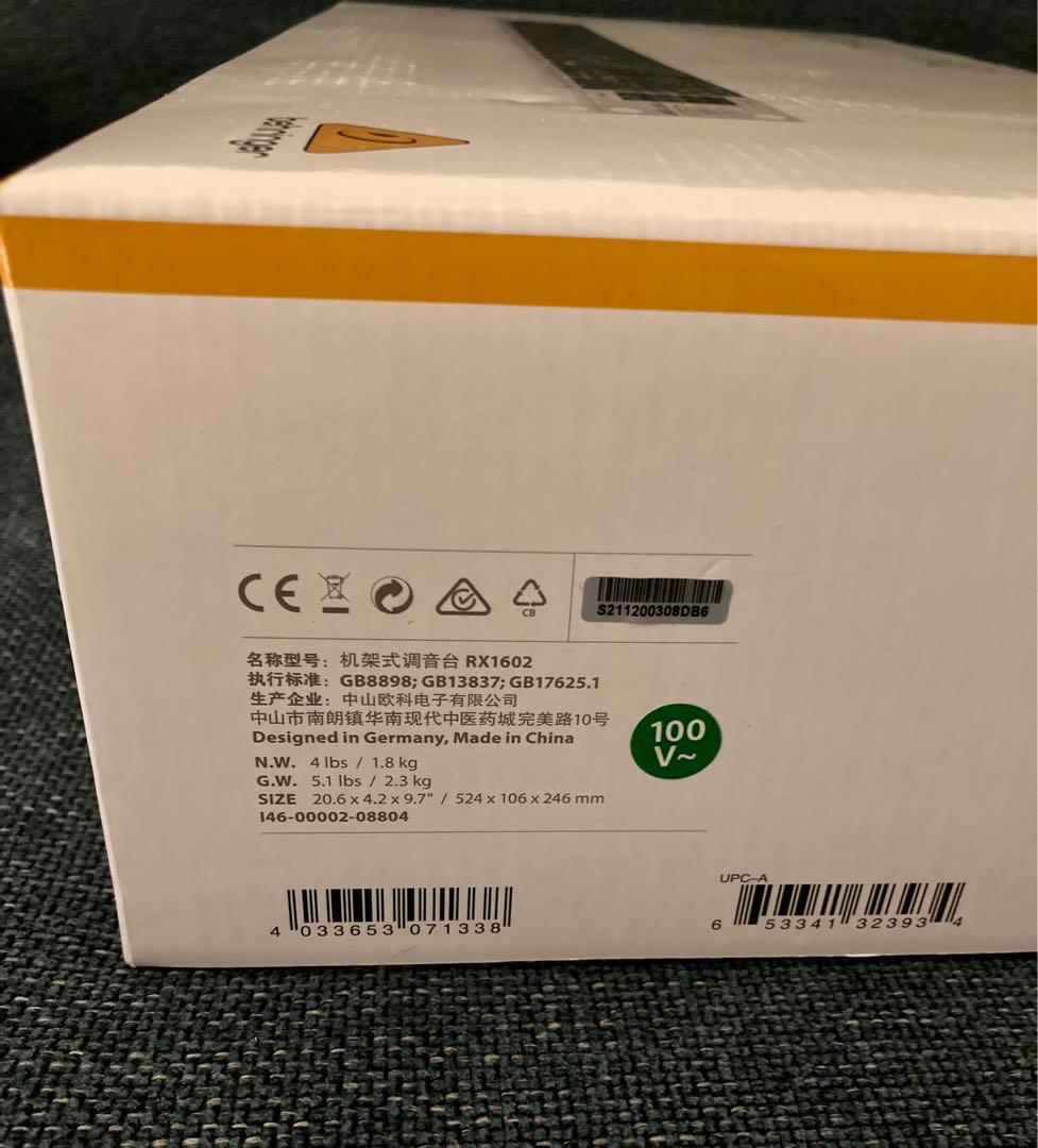 新品 BEHRINGER RX1602 V2 ラインミキサー