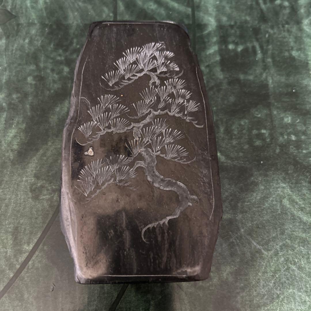 雄勝　松の木彫刻　硯