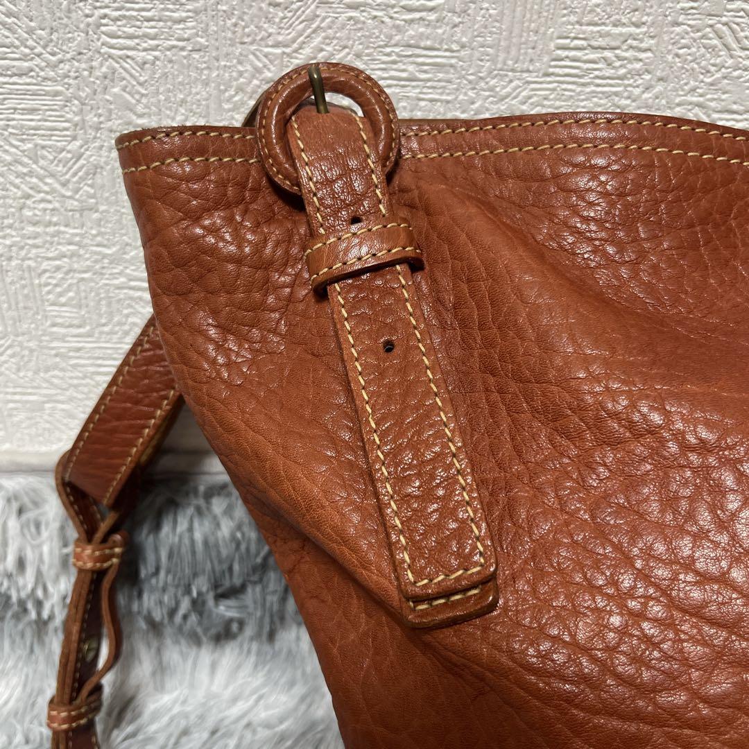 genten ゲンテン レザー ショルダーバッグ 2WAYバッグ ブラウン