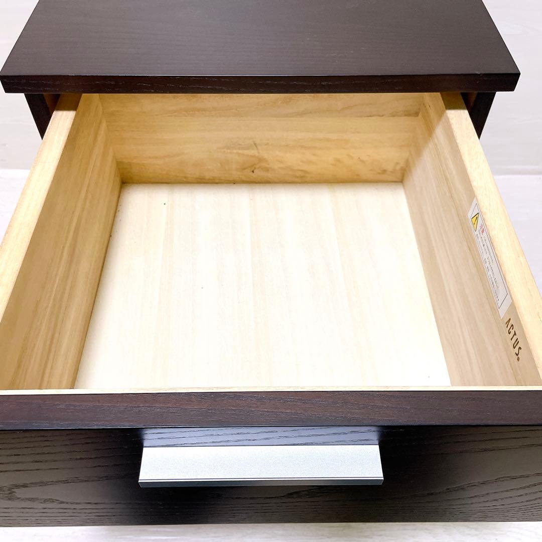 美品 ACTUS アクタス ベッドサイドチェスト 2段 ナイトテーブル