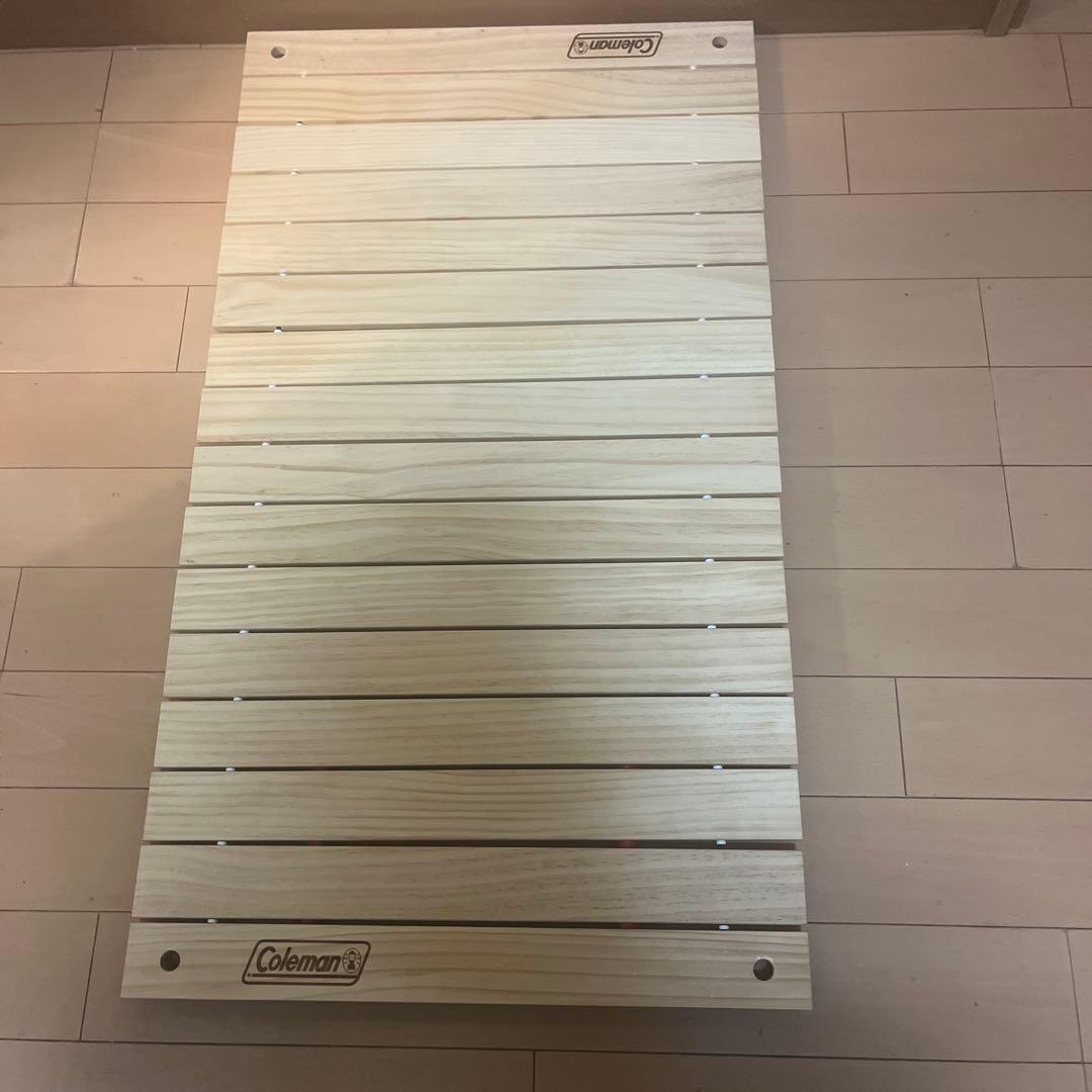 コールマン　アウトドアワゴンウッドロールテーブル　Coleman