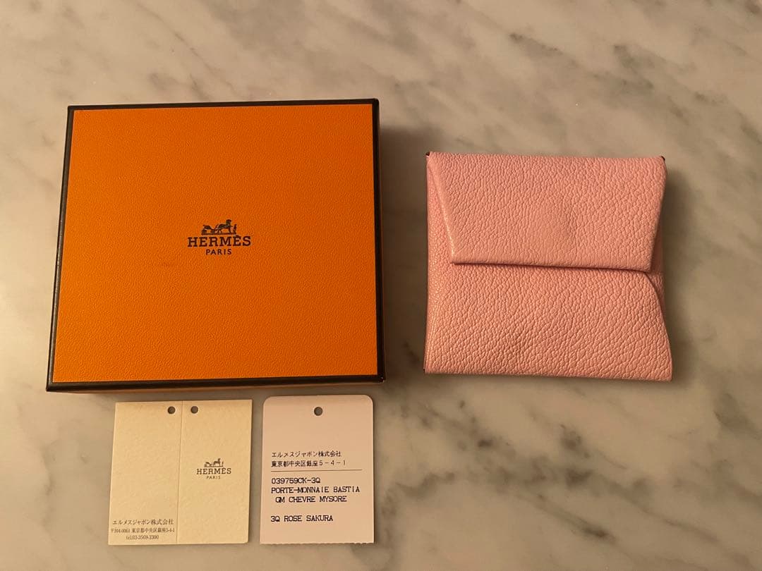 美品＊HERMES バスティア　ローズサクラ