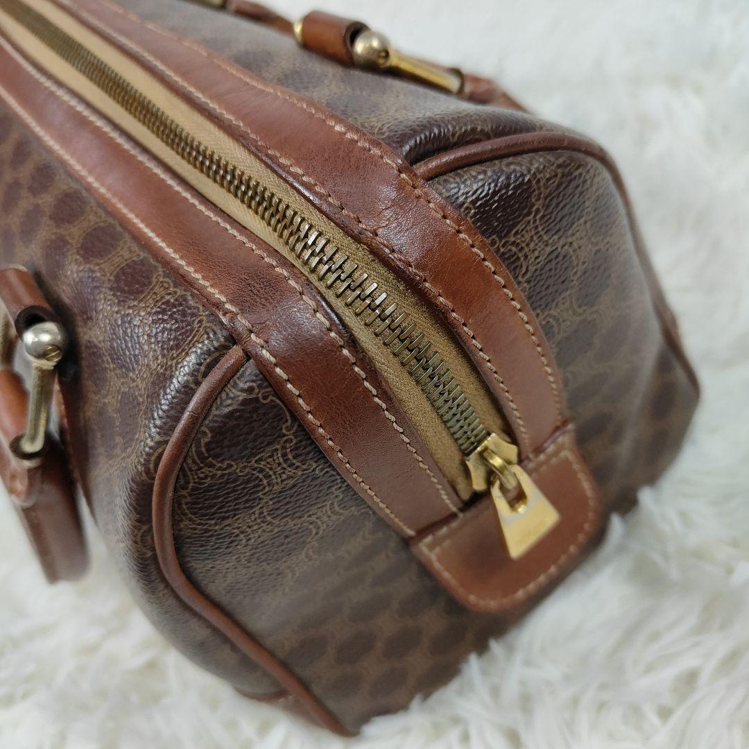 CELINE　ミニボストン　マカダム トリオンフ 2way　PVC　レザー