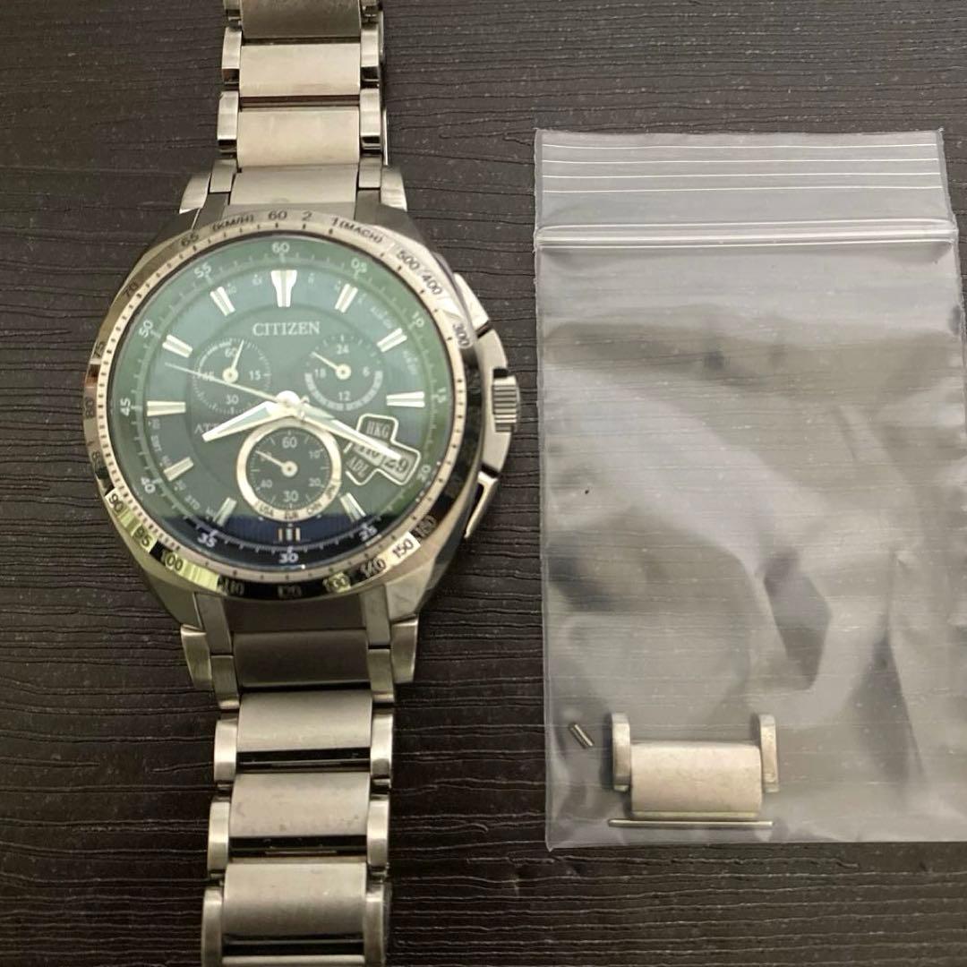 【稼働品】シチズン アテッサ H610-T016791電波ソーラー チタン
