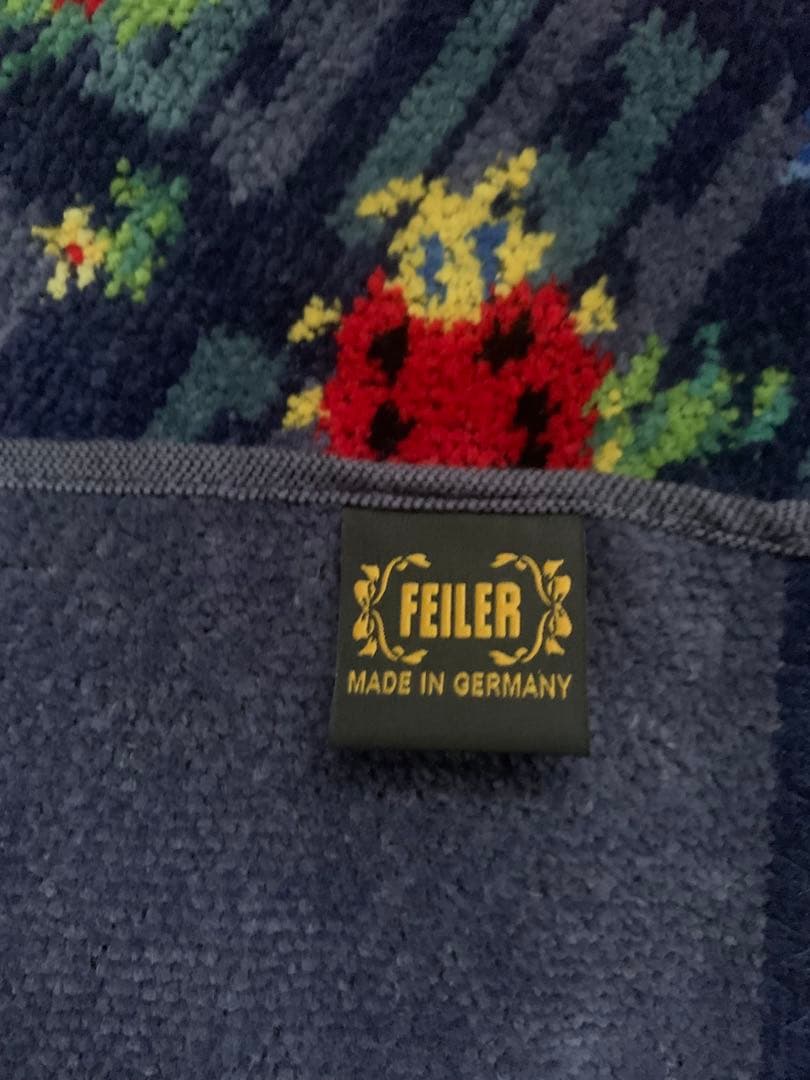 ★フェイラー★スポーツタオル★ネイビー★ロゴ★50cm×100cm★旗艦店限定