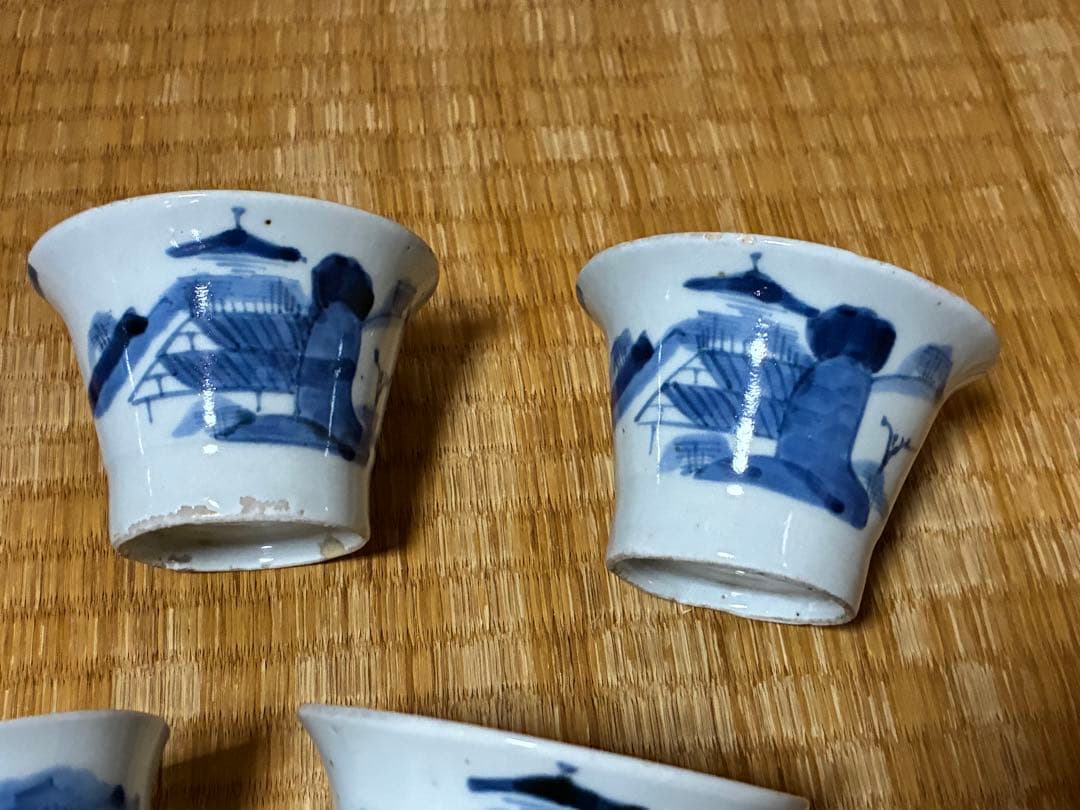 古伊万里 蕎麦猪口 お猪口 ぐい呑み 五客揃い 時代物