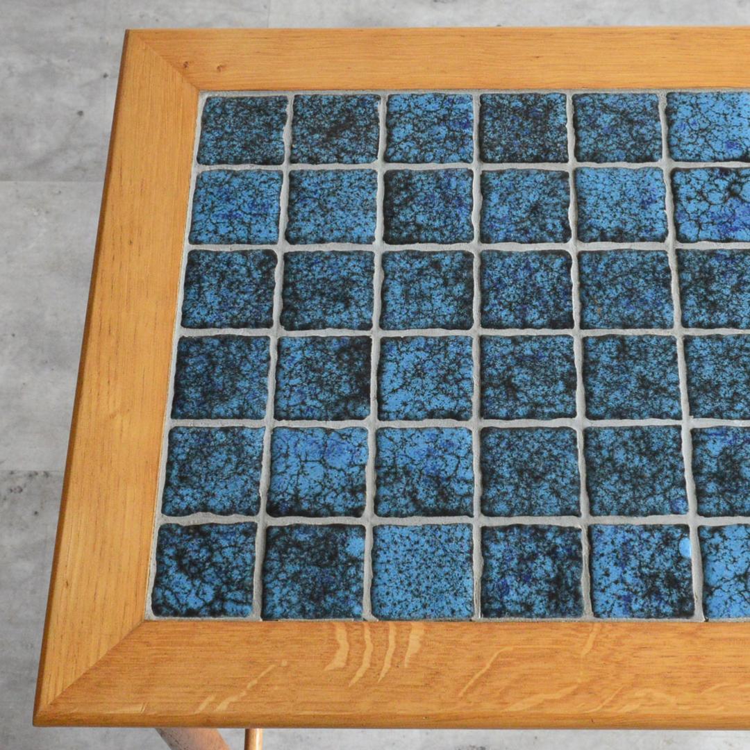 デンマーク 北欧ヴィンテージ タイルトップ サイドテーブル オーク 北欧家具