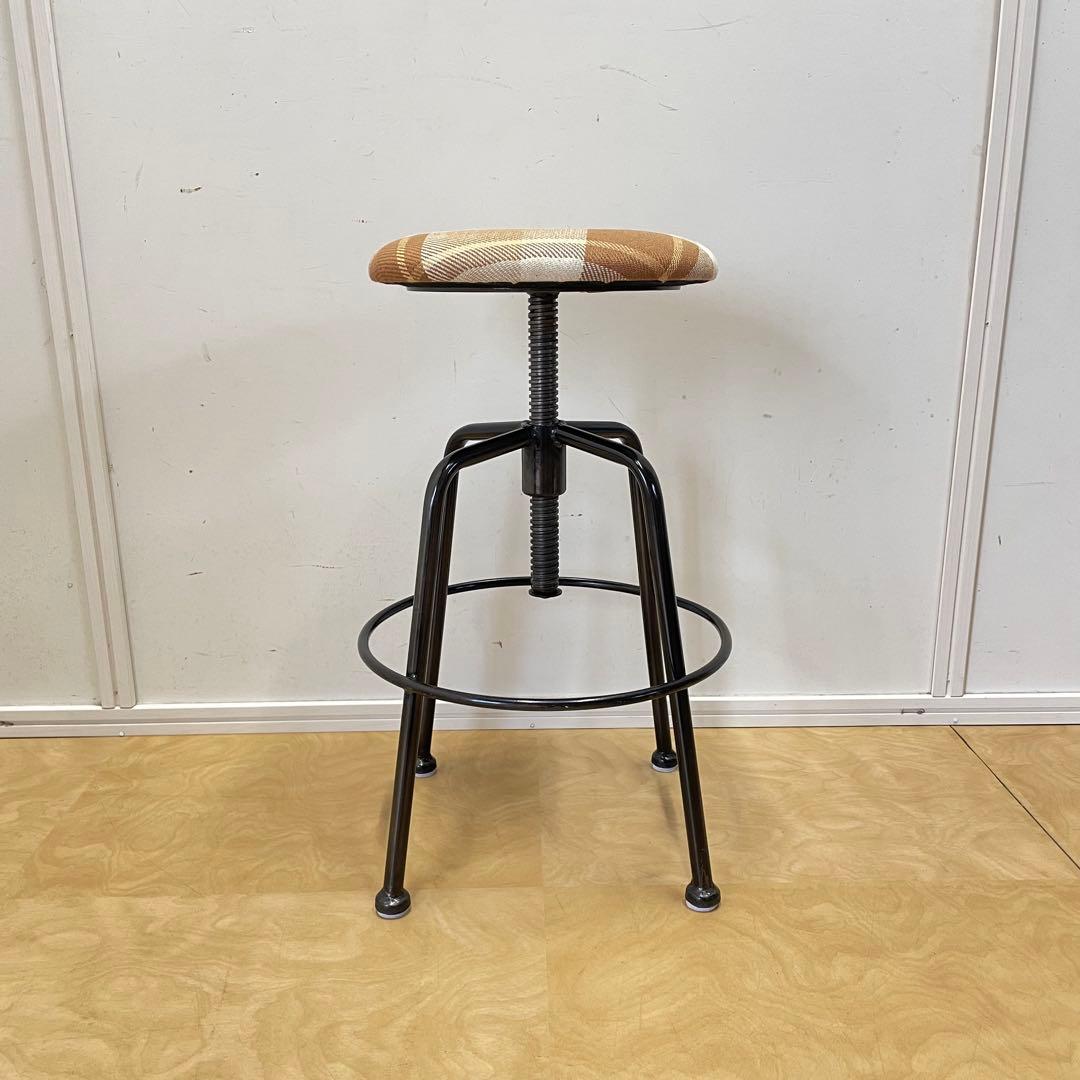 関家具 回転スツール クラッシュゲート 椅子 丸イス チェア アイアン 鉄脚