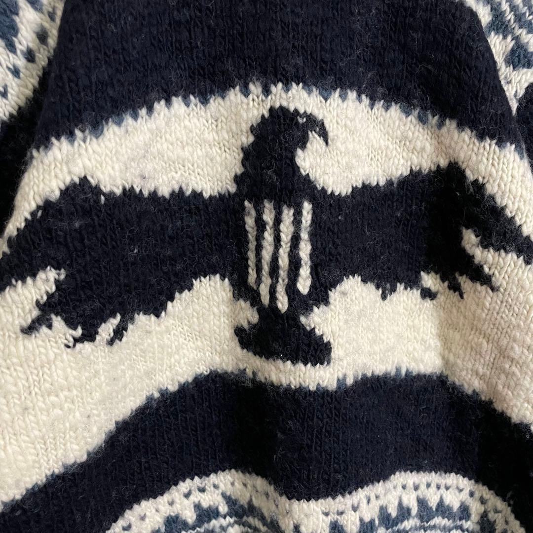 【希少モデル】ラルフローレン　サンダーバード柄　ジップニットジャケット　XL