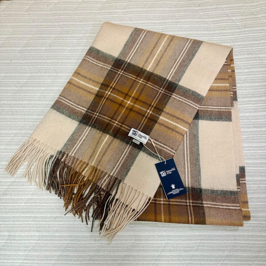 ジョンストンズ 大判ストール スコットランド　色: チェック