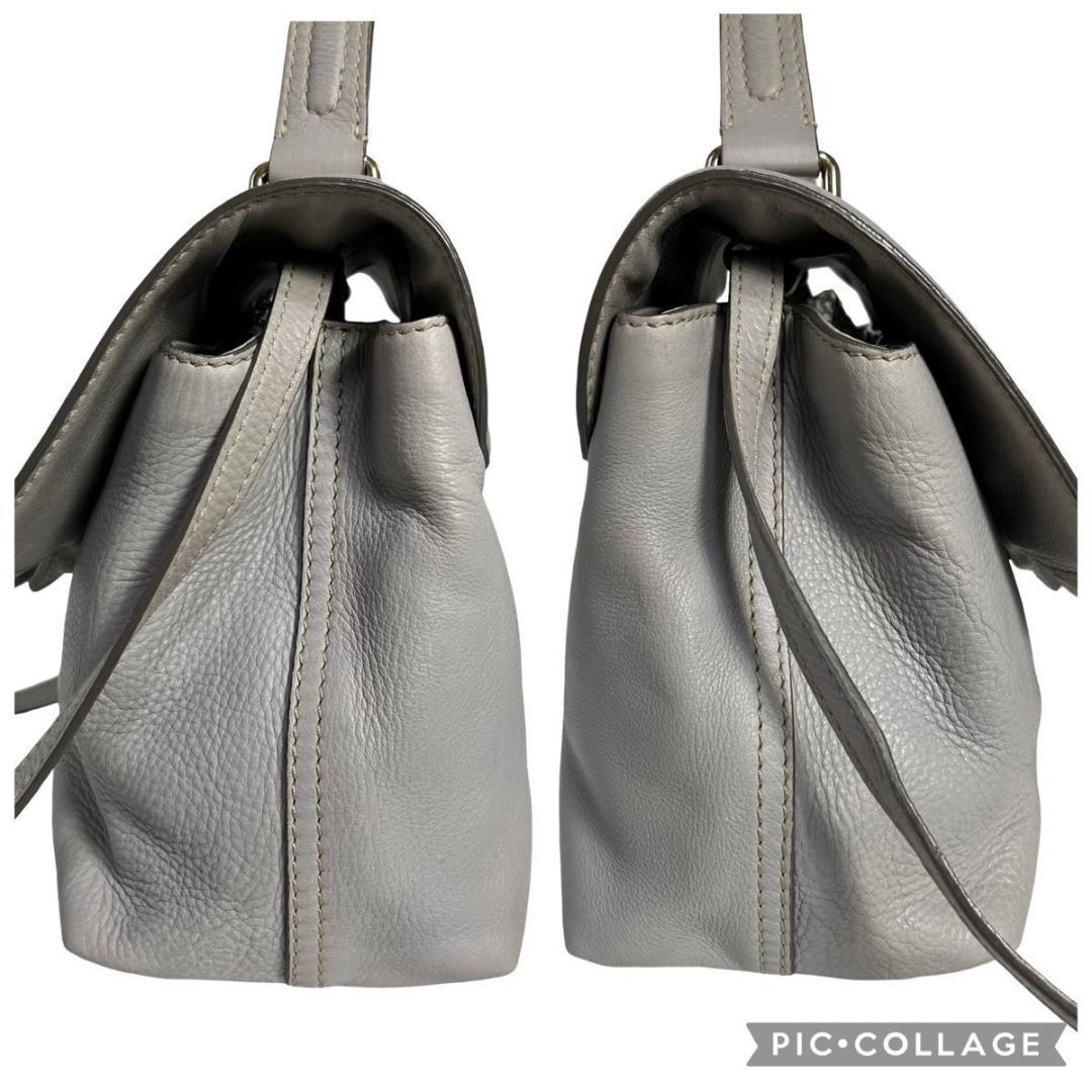 美品　トッズ　2way ショルダーバッグ　トートバッグ　斜め掛け　本革　レザー