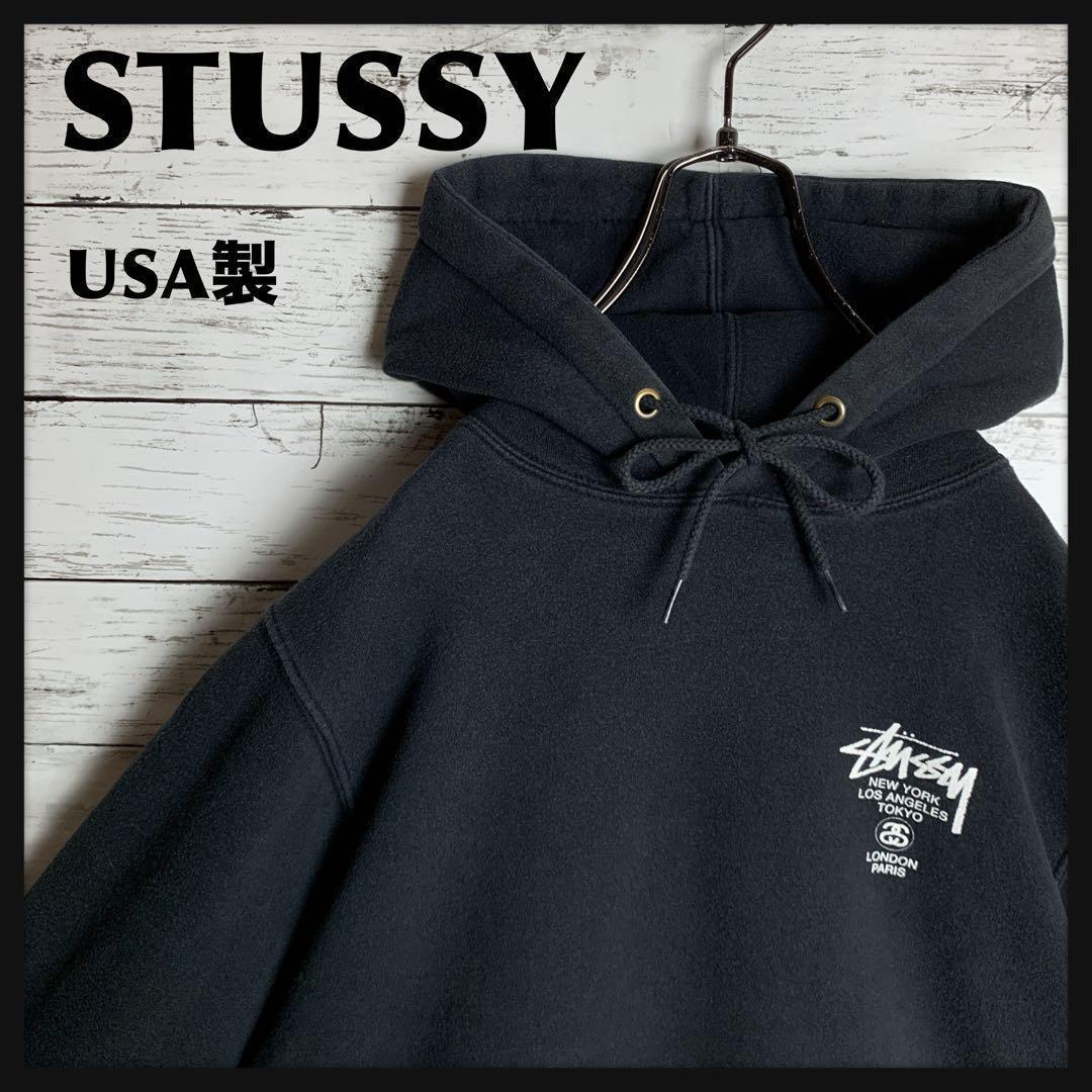 【即完モデル‼︎】【USA製】STUSSY◇ワールドツアー パーカー C806