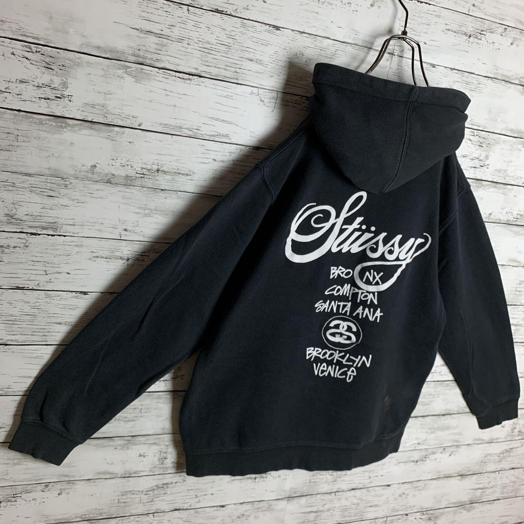 【即完モデル‼︎】【USA製】STUSSY◇ワールドツアー パーカー C806