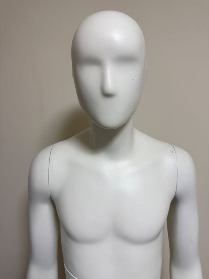男性　全身トルソー　マネキン　白　高さ調整可能　ディスプレイ　店舗用品　ビジネス