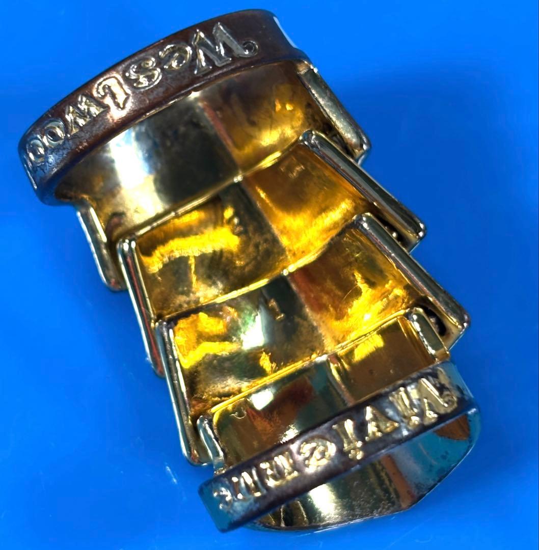 d*4様 希少✨ヴィヴィアン　アーマーリング　リング　ホワイト　ゴールド　レトロ