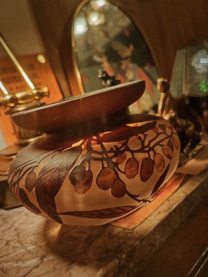 ★専用【希少】エミールガレ Emile Galle クレマチス紋花器 花瓶 小壺