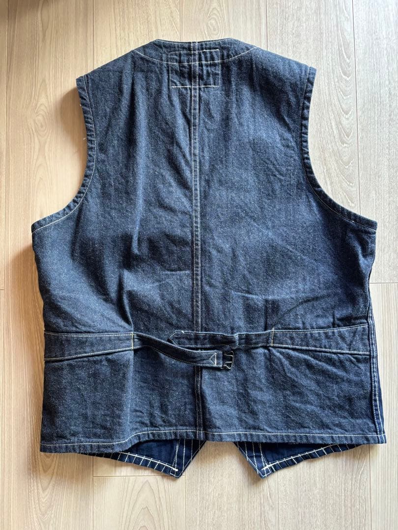 sugarcane ストライプ デニム ベスト