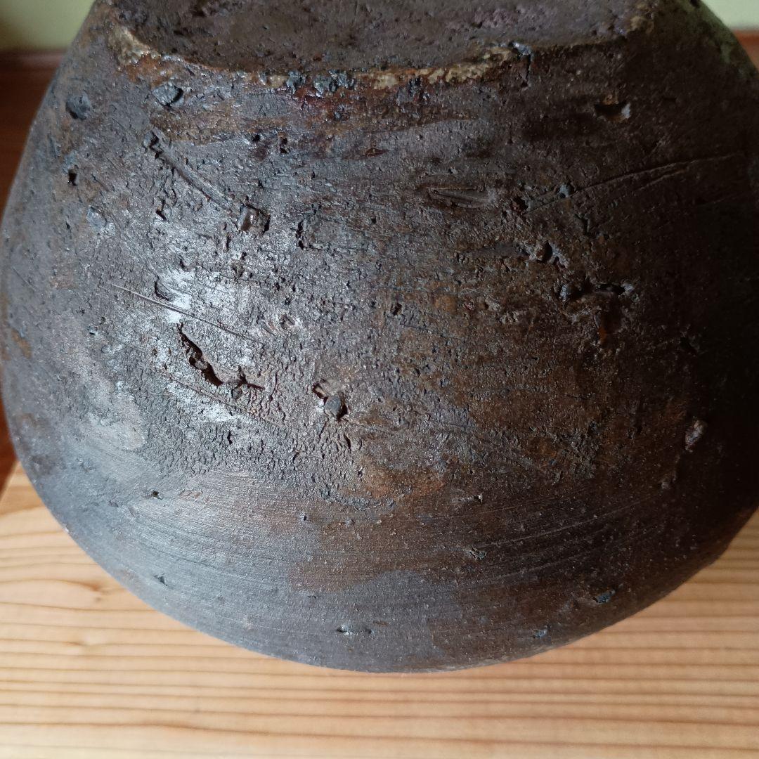 古備前　自然釉壺　窯印イ　桃山