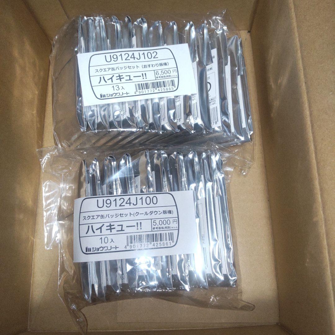 クールダウン　おすわりセット　ハイキュー スクエア缶バッジ 　2種類セット