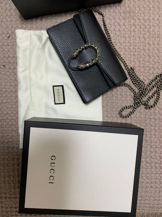 最終値下げ新品と同じGUCCI〔ディオニュソス〕レザー スーパーミニバッグ