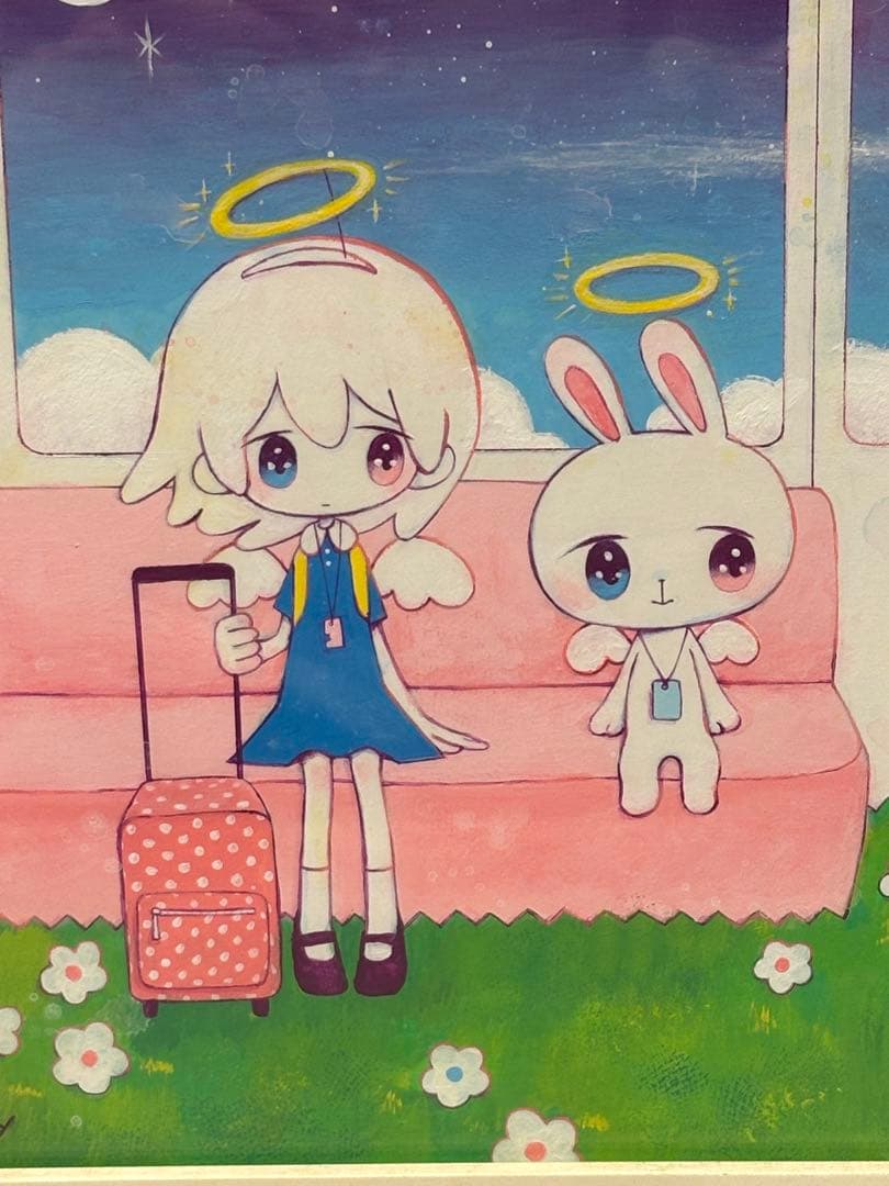 zukky 【1泊２日 天国の旅】 原画 初期作品 現代アート 直筆サイン入り