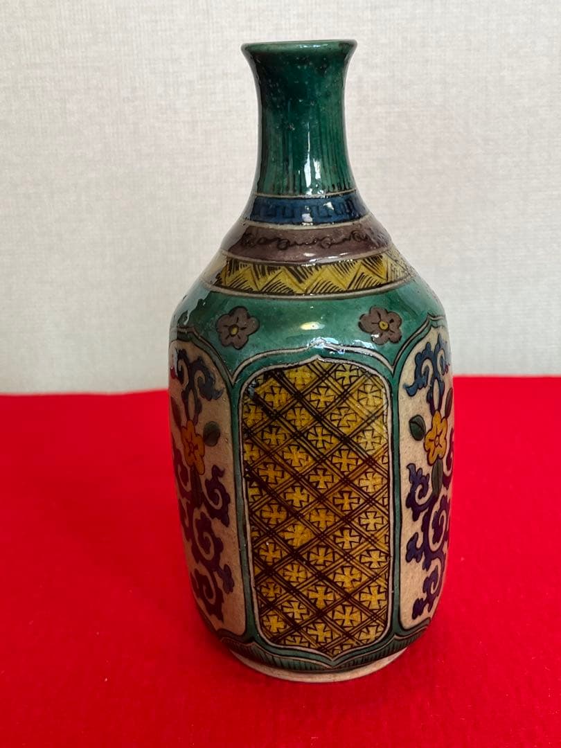 人間国宝 初代 徳田八十吉 吉田屋手 徳利 管理T263