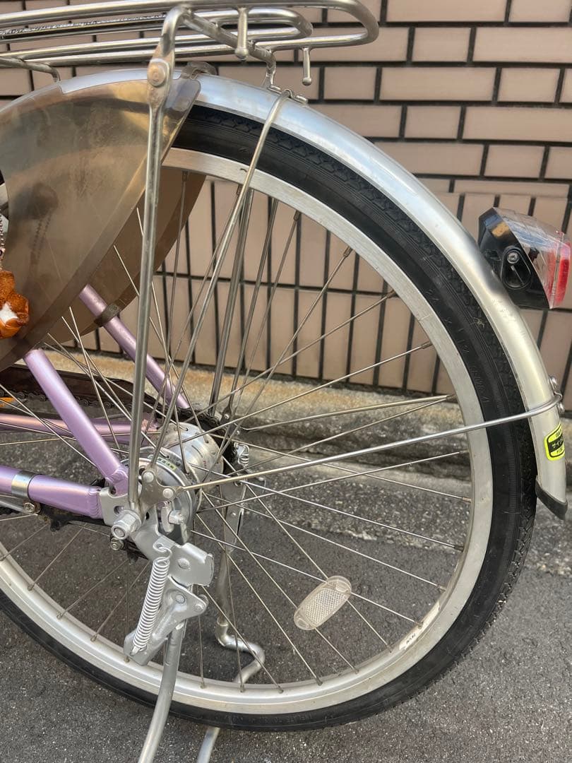 電動アシスト自転車 シティタイプ 紫色