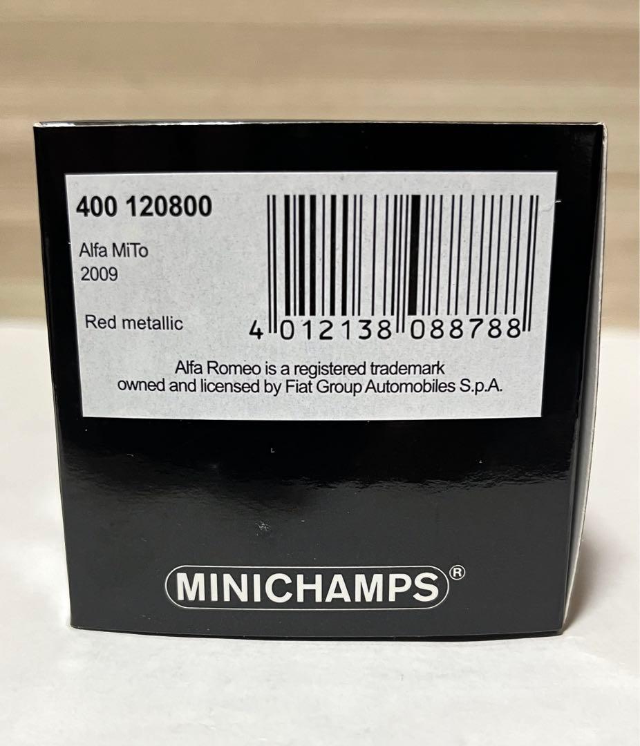 ミニチャンプス 1/43 アルファロメオ ミト 2009 レッド・メタリック