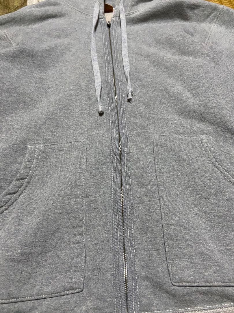 デラックスウエア　フルジップパーカー　ジップフーディ　美品　M グレー