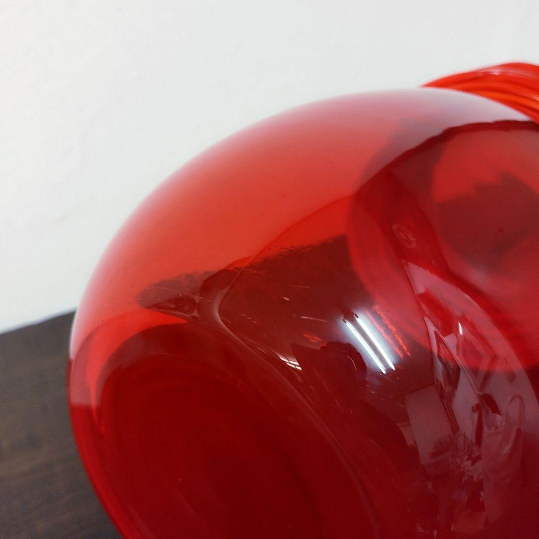 【Luciano Vistosi】MURANO フラワーベース　花瓶 レッド