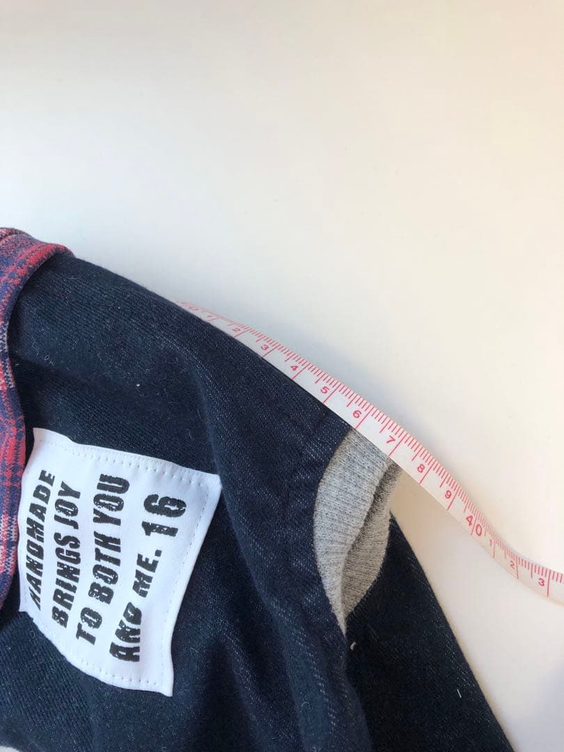 チェック柄のロンパース　イタグレ服　犬服　ハンドメイド