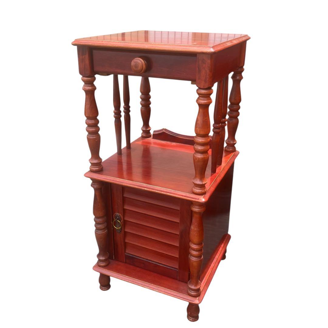 北欧風　電話台 アンティーク インテリア 引き出し 木製　オランダ製