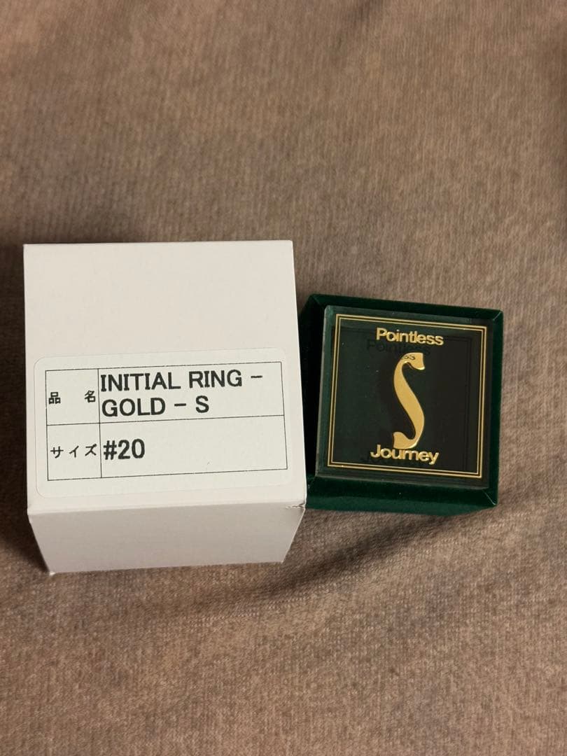 アクセサリー POINTLESS JOURNEY INITIAL RING GOLD S 20