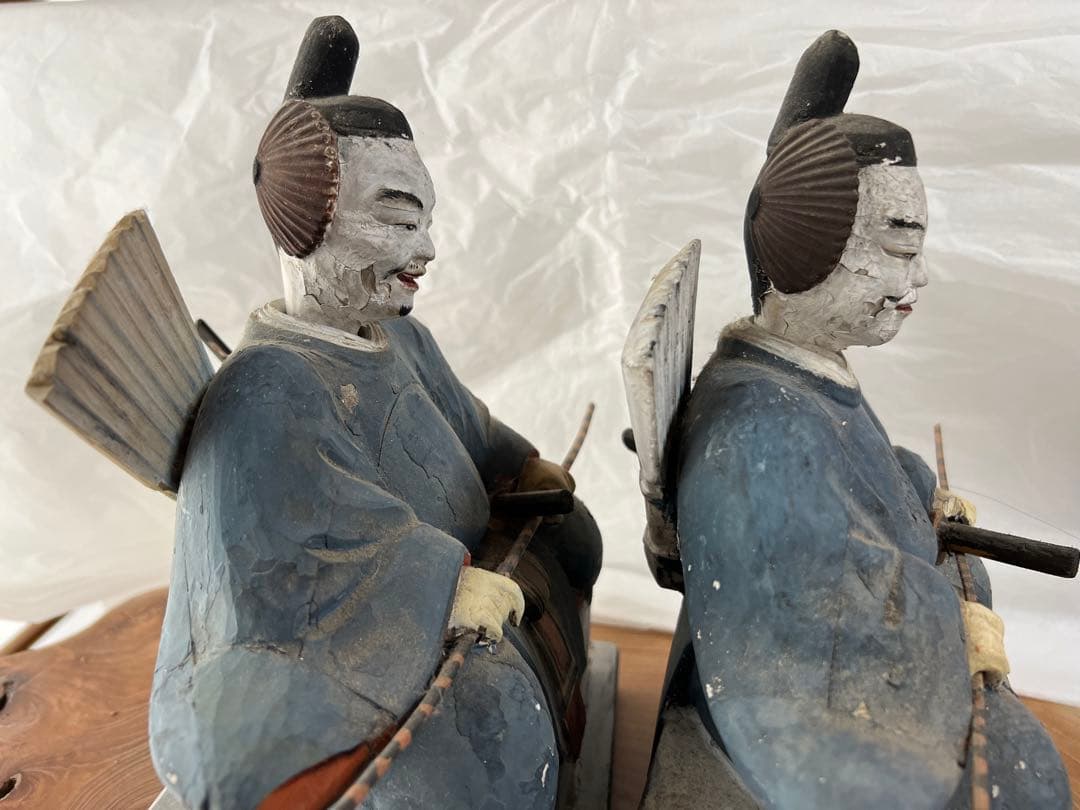 木彫　人形　2体