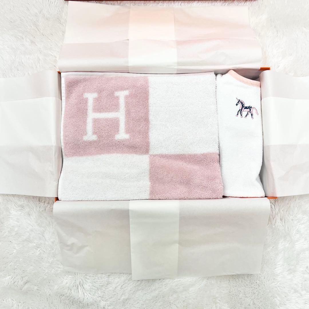 15【箱/袋】 HERMES エルメス スタイ 大判 タオル セット H ポニー