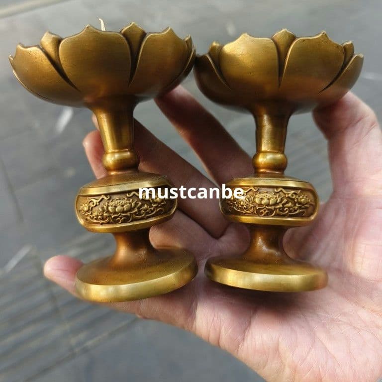 銅製 燭台 仏堂 仏具 工芸品 置物