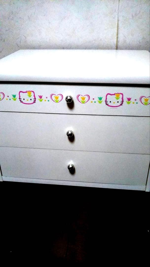 ハローキテイチューリップシリーズ木製ローチェスト