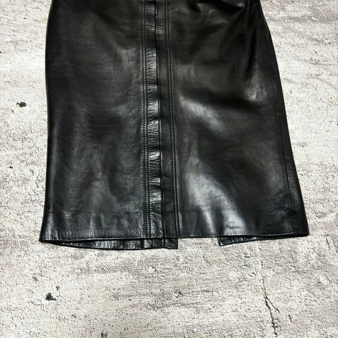 GUCCI グッチ ラムスキン レザー スカート 38サイズ