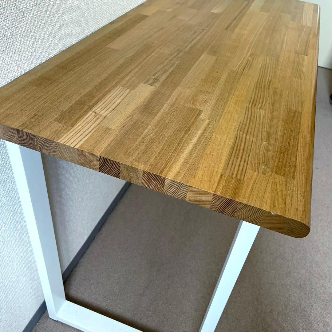 タモ材天板デスク　PCデスク