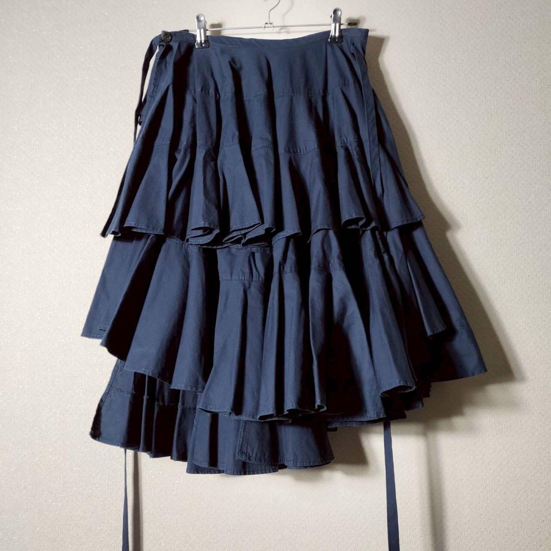 AD2011トリココムデギャルソン アシンメトリースカート フレア ミルフィーユ