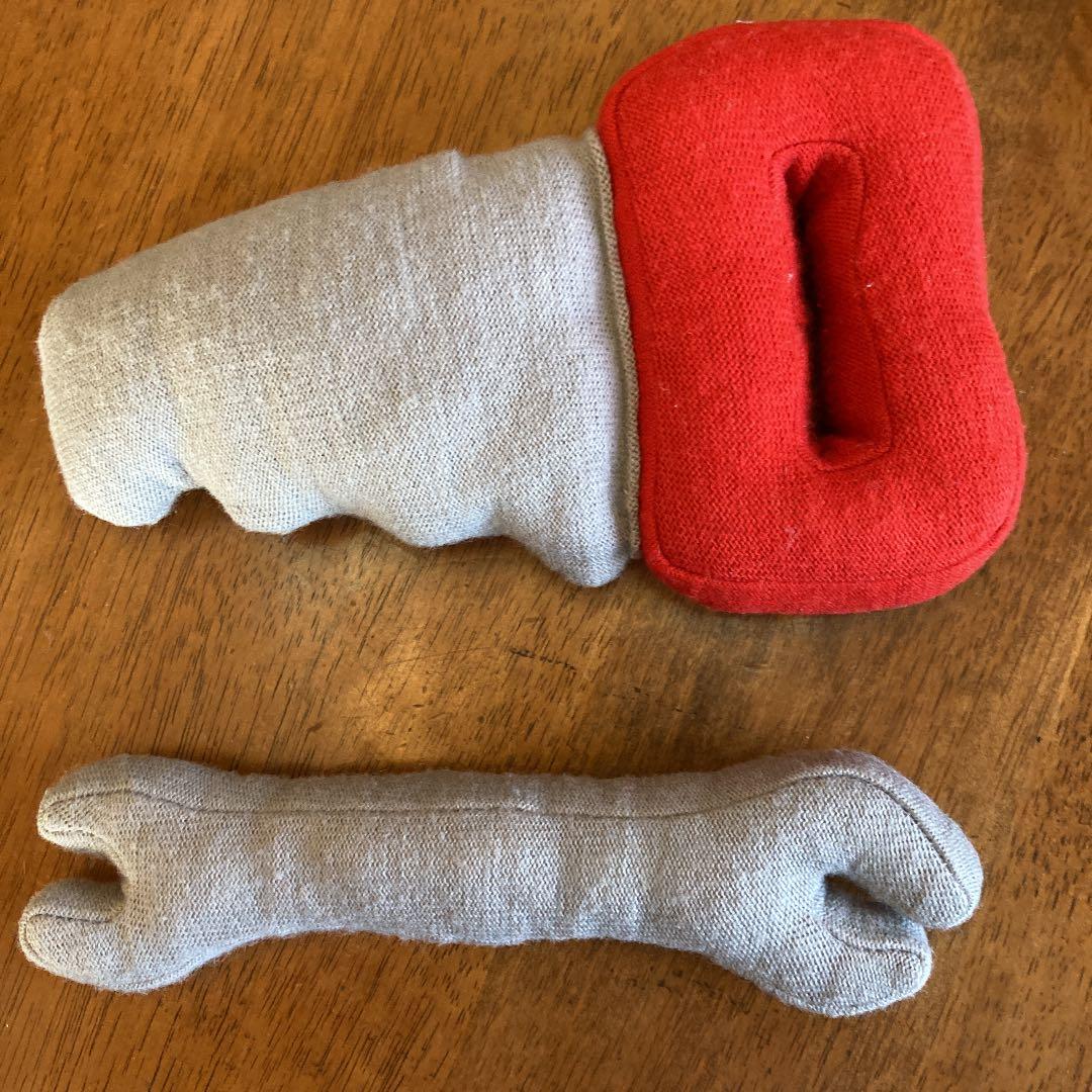 笑　可愛い　工具ぬいぐるみ　2点セット　ノコ&スパナ　バッグチャームにしても