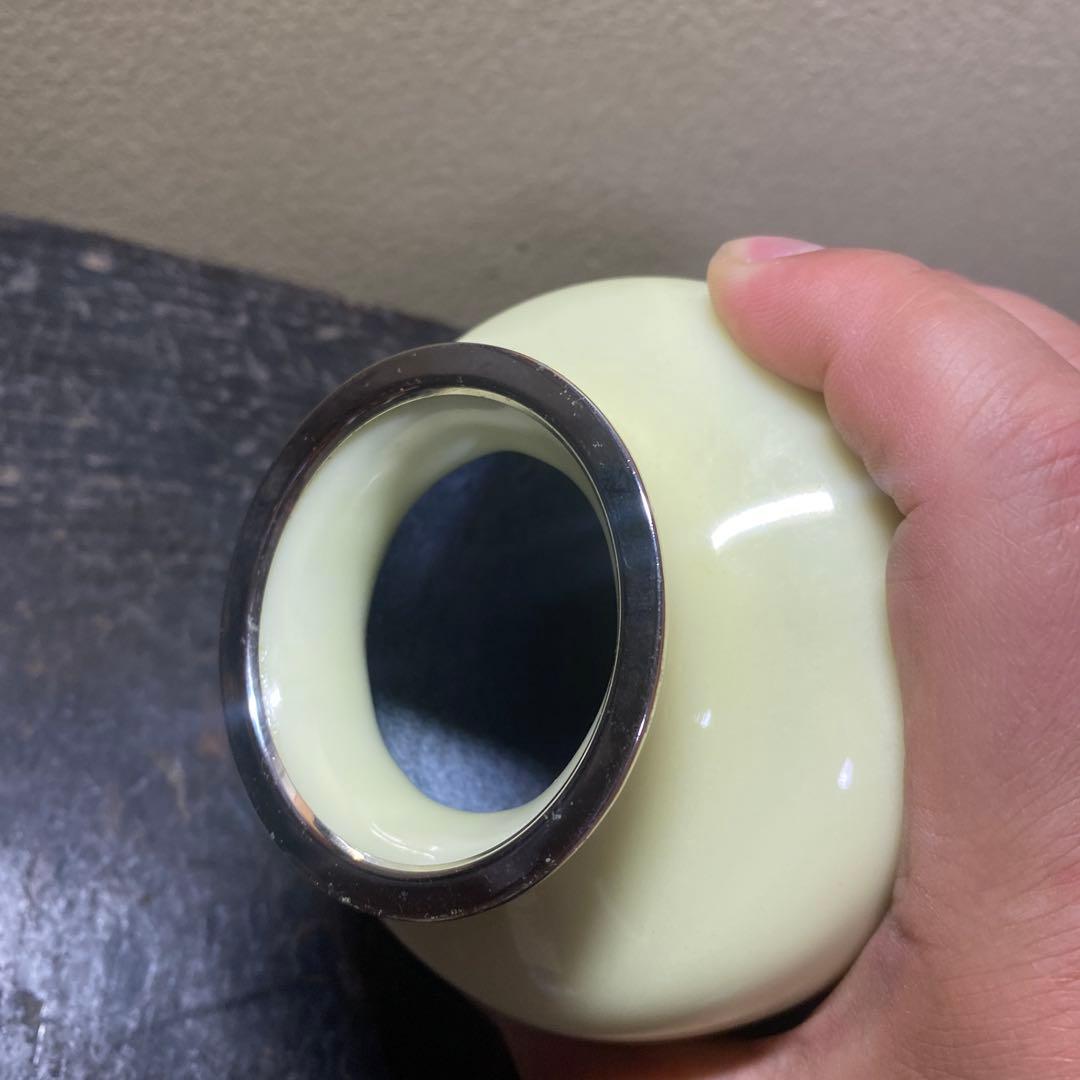 古玩　竹図七宝花瓶