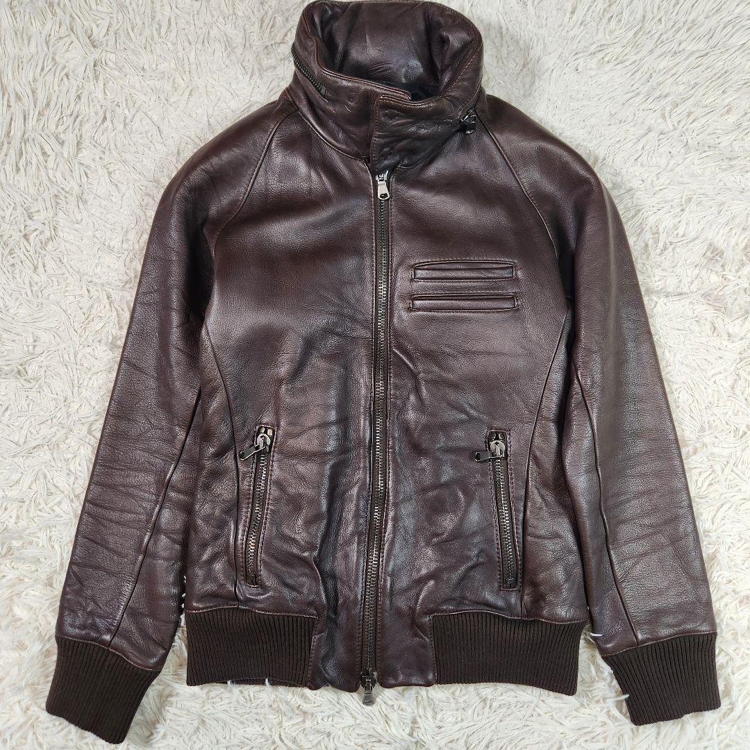 JUNHASHIMOTO 羊革 レザージャケット 2way ダブルジップ