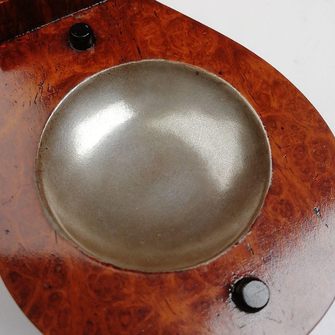 Ｔ９０１　香合　『秋草蒔絵　花梨造り』『琵琶香合』『道場宗廣 造』　共箱　茶道具