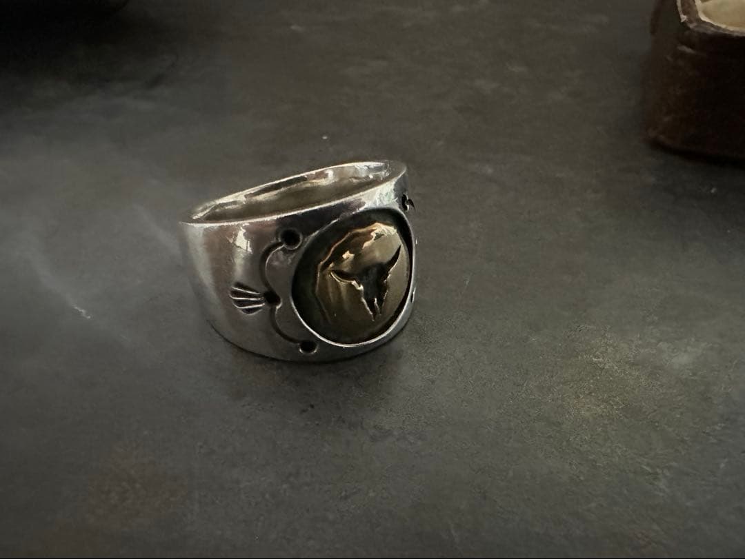 希少　激渋　アンティーク　ヴィンテージ　リング　925 シルバー バッファロー