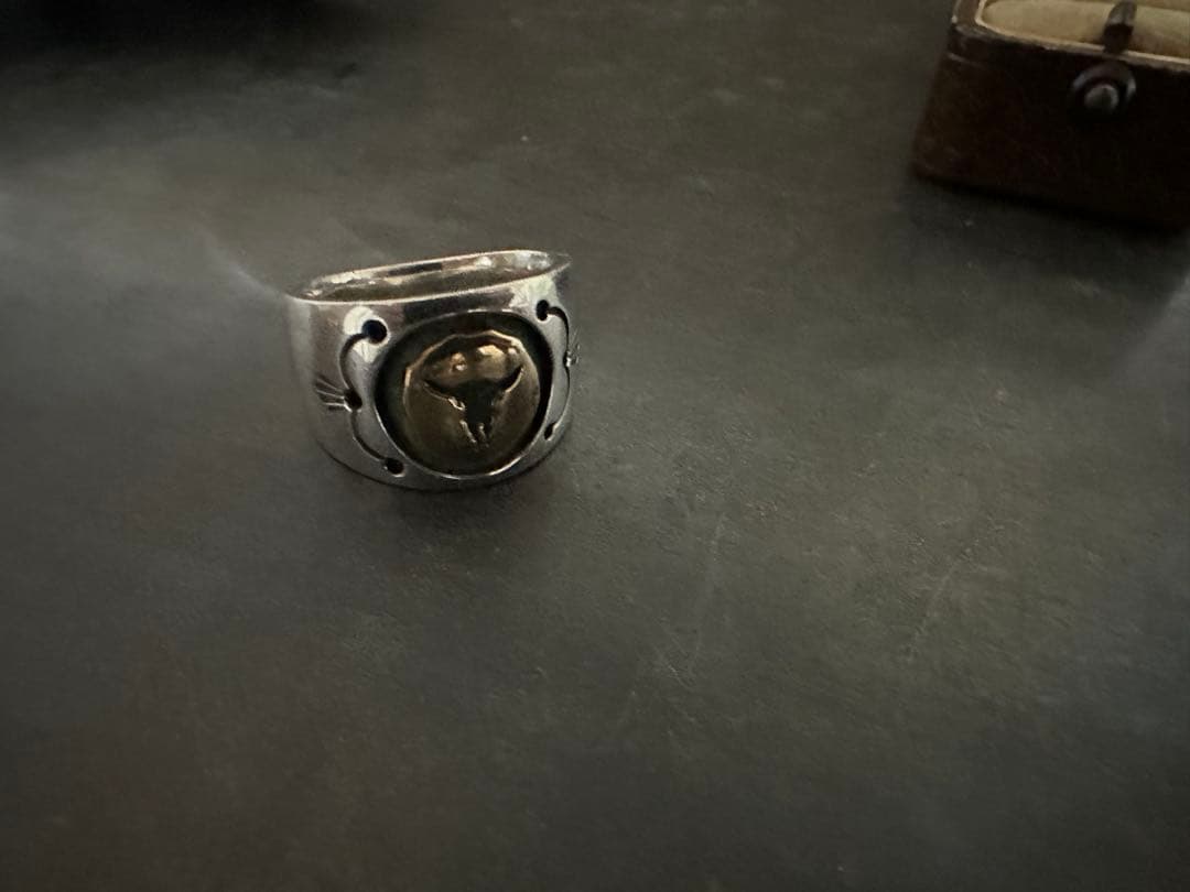 希少　激渋　アンティーク　ヴィンテージ　リング　925 シルバー バッファロー
